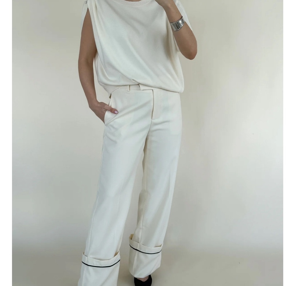 Elegant Cream Women's Pants M/large set